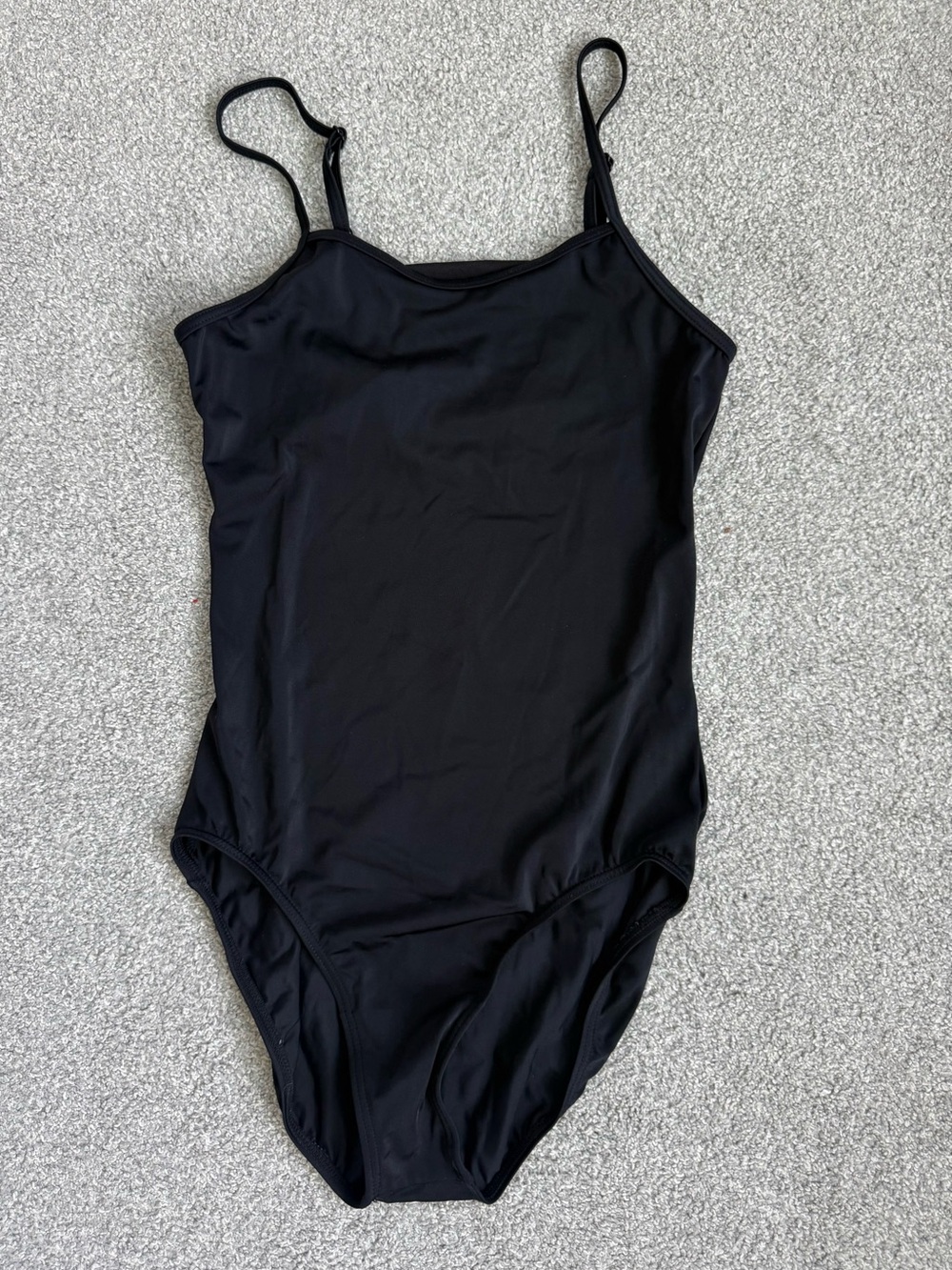 Weissman Black Leotard with Adjustable Straps